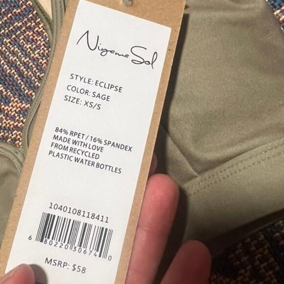 NWT Niyama Sol Eclipse Sage sports bra activewear yoga sports bra - Picture 2 of 3